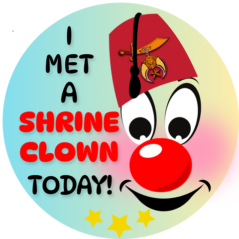 STICKERS WW004 I Met A Shrine Clown Today New Style 200 ct. NEW