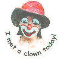 STICKERS BB0205  I Met A Clown (female) JH<br>discontinued - available while supplies last