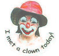 STICKERS BB0205 I Met A Clown (female) JH<br>discontinued - available while supplies last