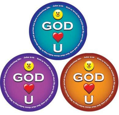 STICKERS AA022 Smile God Loves You   200 ct