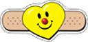 STICKERS AA009  Bandaid Heart Smiley  200 ct