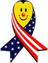 STICKERS S034   Patriotic Ribbon (discontinued)