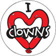 STICKERS AA010  I Love Clowns  200 ct