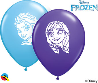 Qualatex Balloon 5" Round Anna/Elsa combo