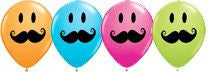 Balloons - Round Smiley Faces with Mustache