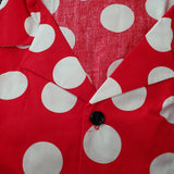 Fabric - Red with large red dots