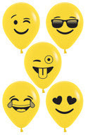 Balloons - Round 5" Emoji Faces