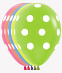 Betalletex Balloon 11" Round Neon w/Polka Dots (50 ct)