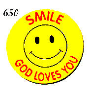 STICKERS BB0650  Smile God Loves You