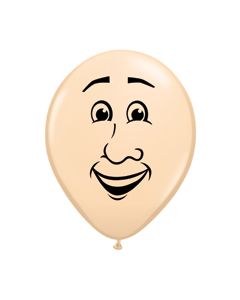 Balloons 5" Round Man's Face 100ct Qualatex