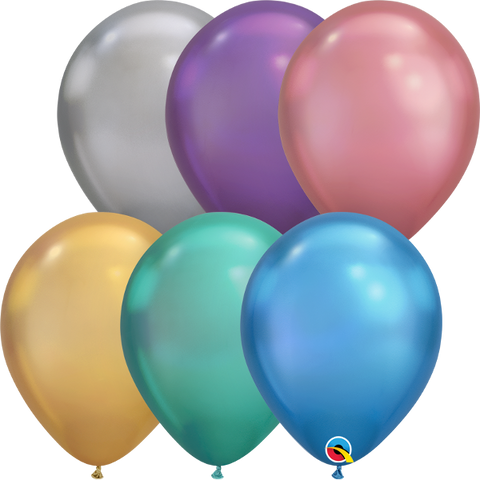 Balloons 11" Round Chrome 100ct Qualatex