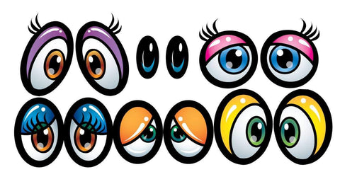 STICKERS AA143  Colored Eyes