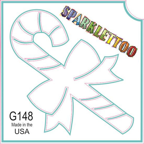 Tattoo Stencils 10 Pack <br>G148 - Candy Cane