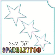 Tattoo Stencils 10 Pack<br>G322 Triple Stars