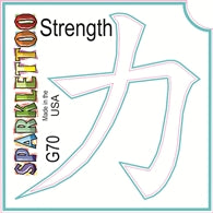 Tattoo Stencils 10 Pack <br>G070 Chi Strength