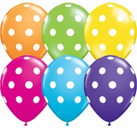 Qualatex 5 Inch Round Polka Dot Tropical Assortment Balloons 100ct