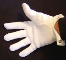 Gloves White Cotton SNAP