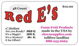 Prop Foam Letters & Shapes 48 count Red E / Brown E / Pink E